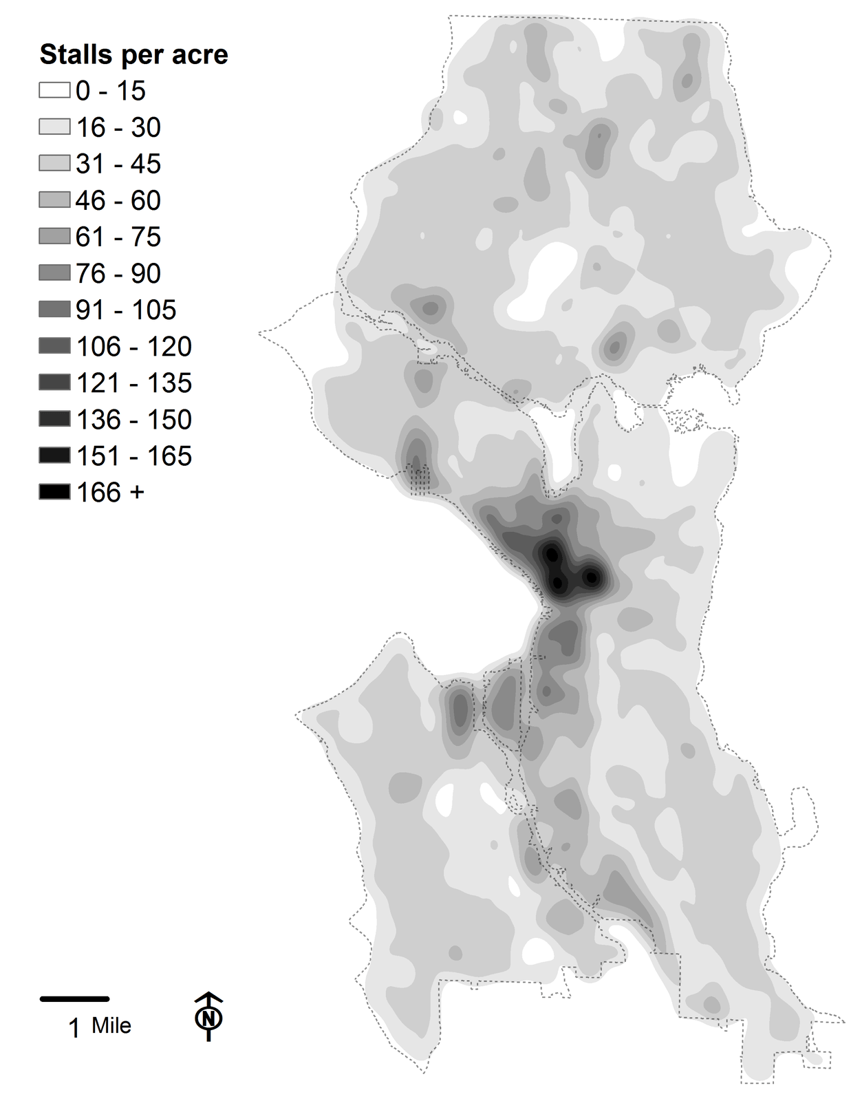 High-resolution map of parking density in Seattle